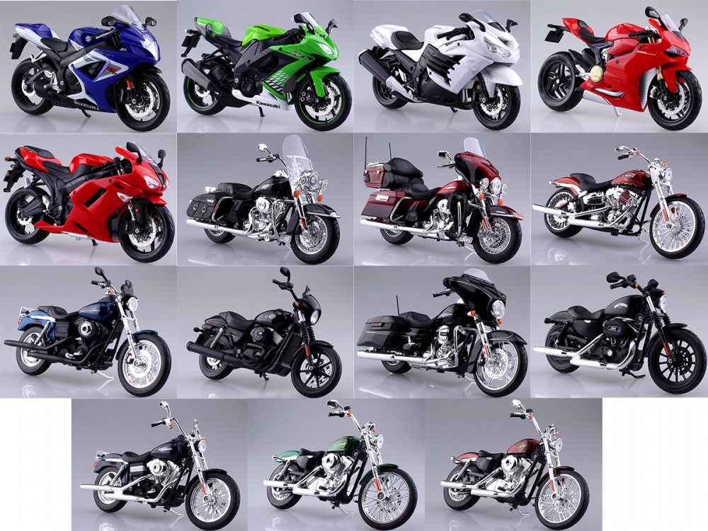 アオシマの販売する1/12完成品バイクシリーズに、計15台が一挙に新登場